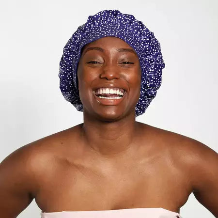 Purple Dots Shower Cap - Tiara