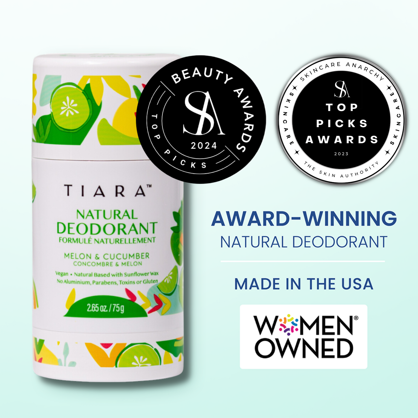 Natural deodorant stick for men, women, and teens – 100% aluminum-free, gluten-free, and made without harmful chemicals