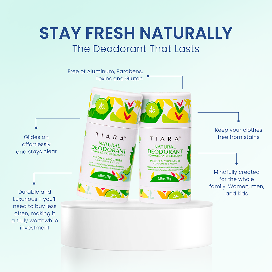 All-Natural Aluminium and Gluten Free deodorant Melon and Cucumber natural scent