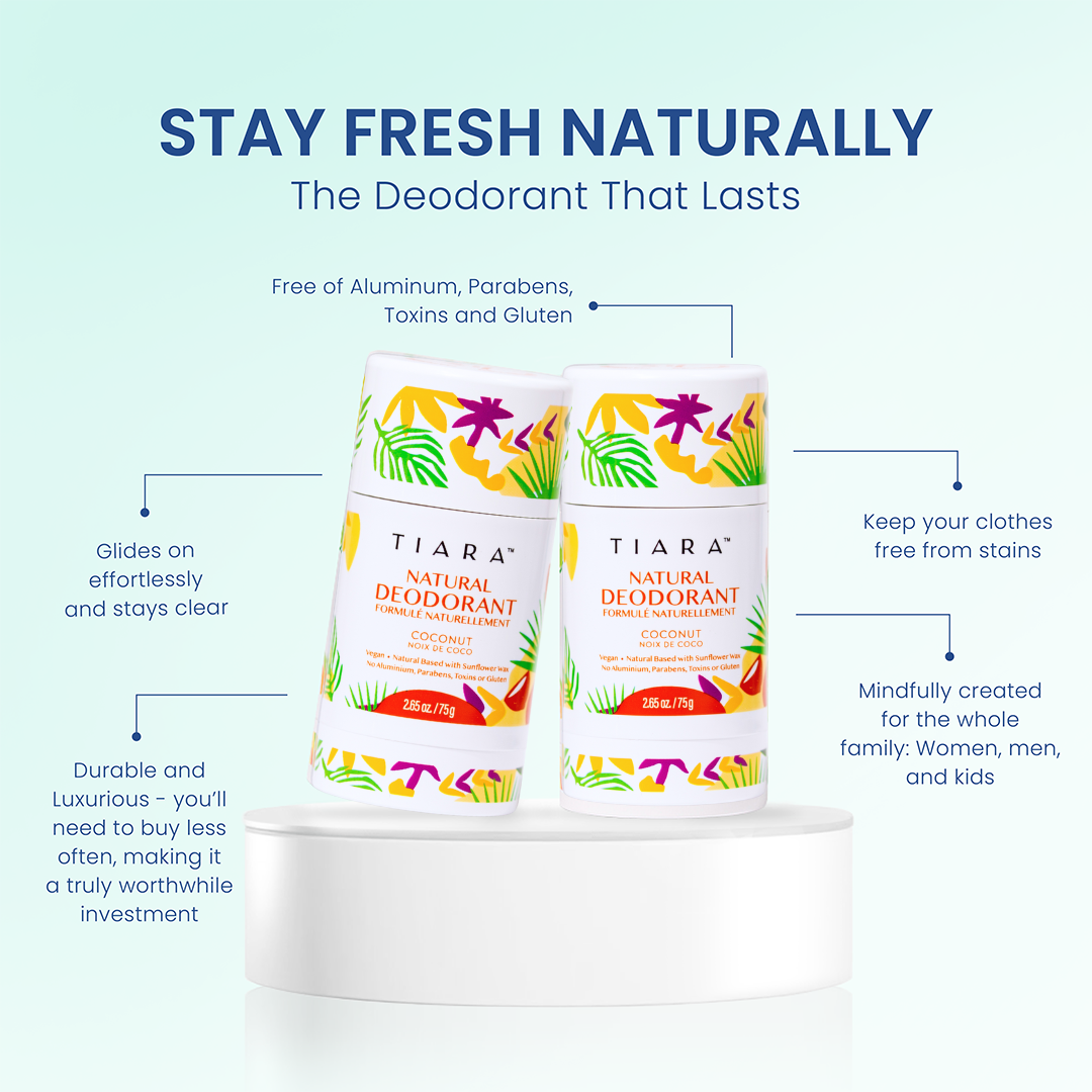 All-Natural Aluminium and Gluten Free deodorant Coconut natural scent