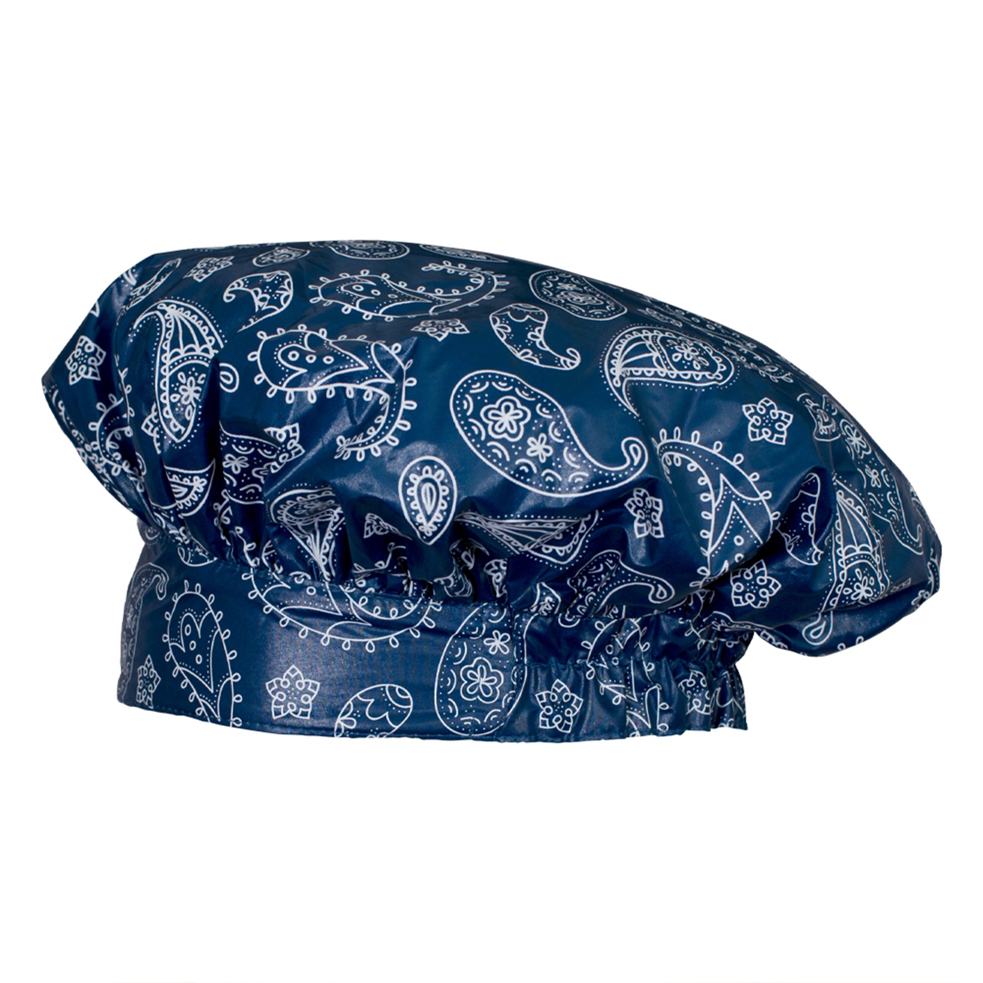 Eco-friendly reusable shower cap made from durable fabric – sustainable alternative to single-use plastic caps.