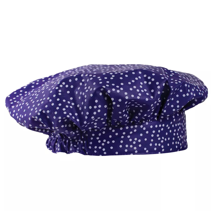 Purple Dots Shower Cap - Tiara 